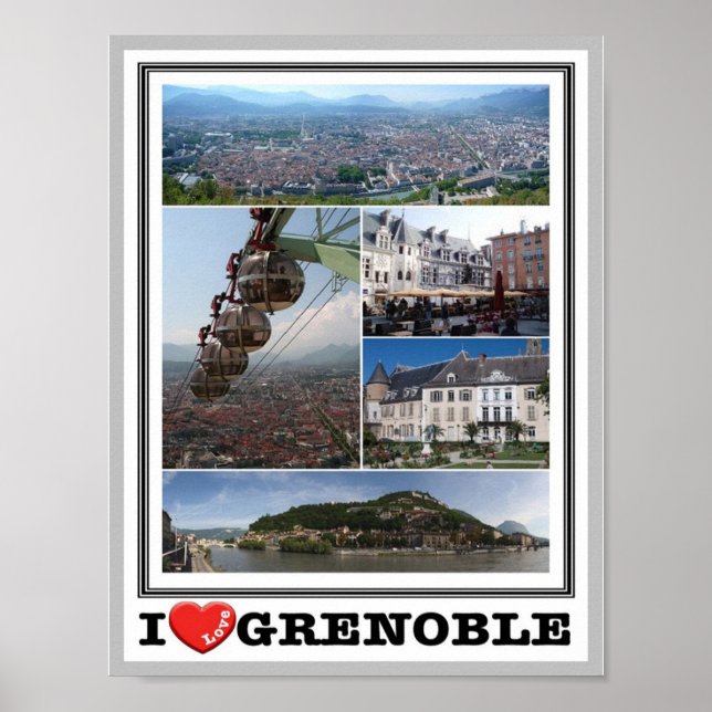 Affiche France - Grenoble - I Love - (Devant)