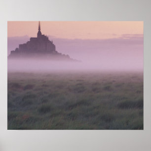 Affiche FRANCE, Normandie Mont St. Michel. Brume matinale