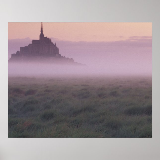 Affiche FRANCE, Normandie Mont St Michel. Morning Mist (Devant)