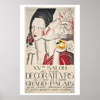Affiche France Paris Foire des Décorateurs Voyage Vintage
