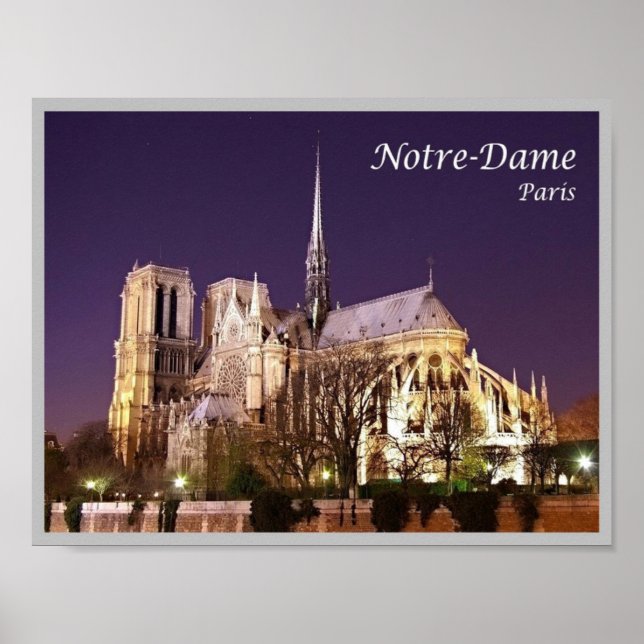 Affiche France - Paris - Notre-Dame de Paris - (Devant)