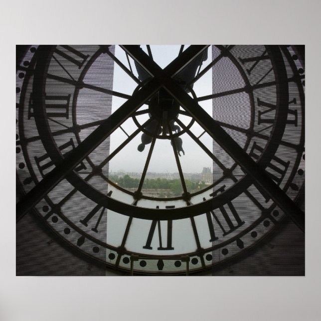 Affiche France, Paris. Vue sur la Seine à travers (Devant)