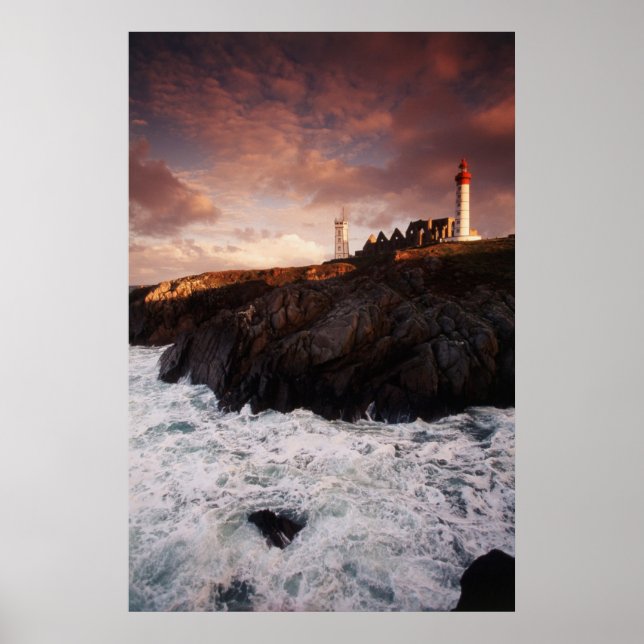 Affiche France, phare à l'aube (Devant)