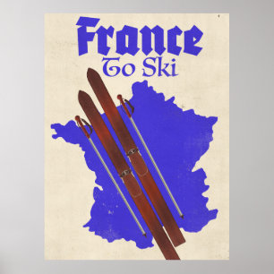 Affiche France Pour Skier