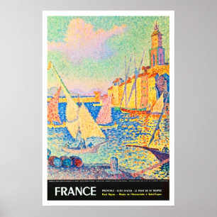 Affiche France, Provence, Côte d'Azur, port de St. Tropez