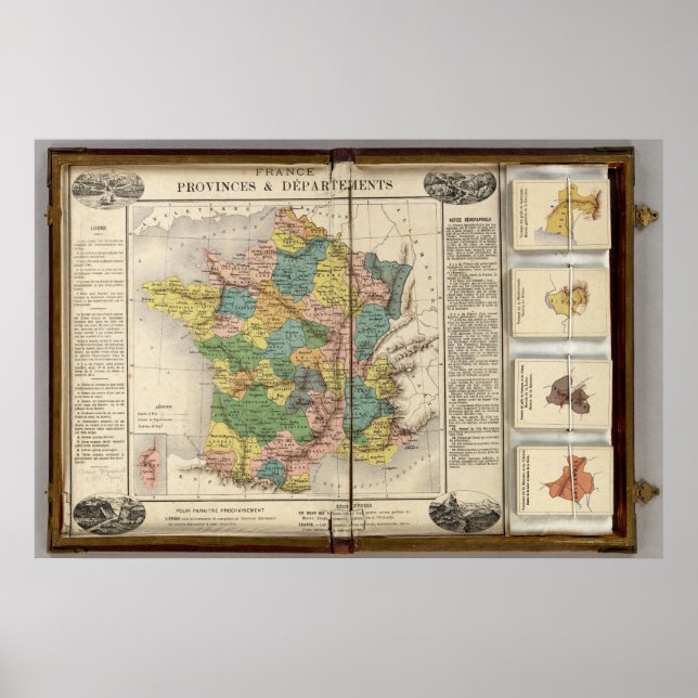 Affiche France Provinces et départements (Devant)