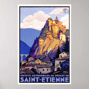 Affiche France Saint Etienne Cornillon Vintage voyage