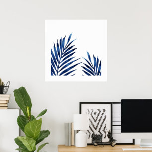 Affiche Frances Palm Indigo