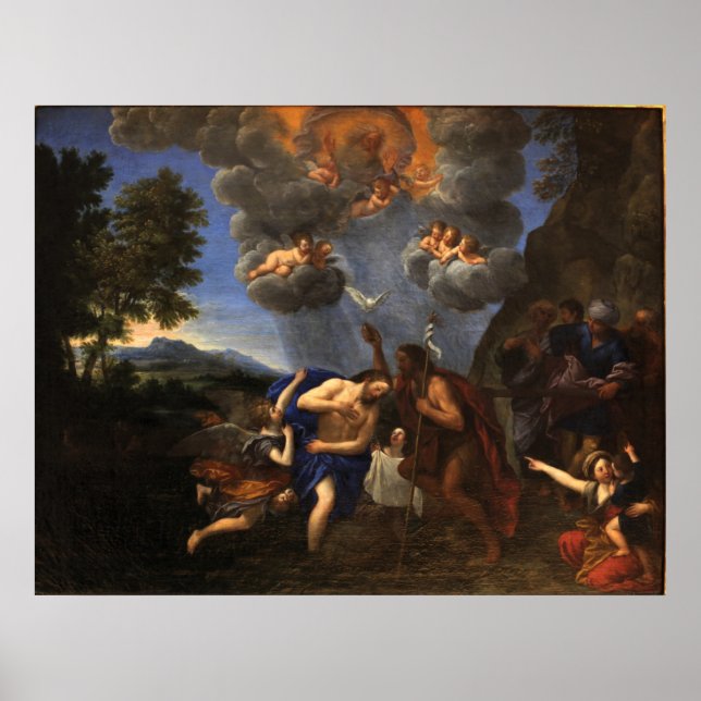 Affiche Francesco Albani - Baptême du Christ - Vers 1630 (Devant)