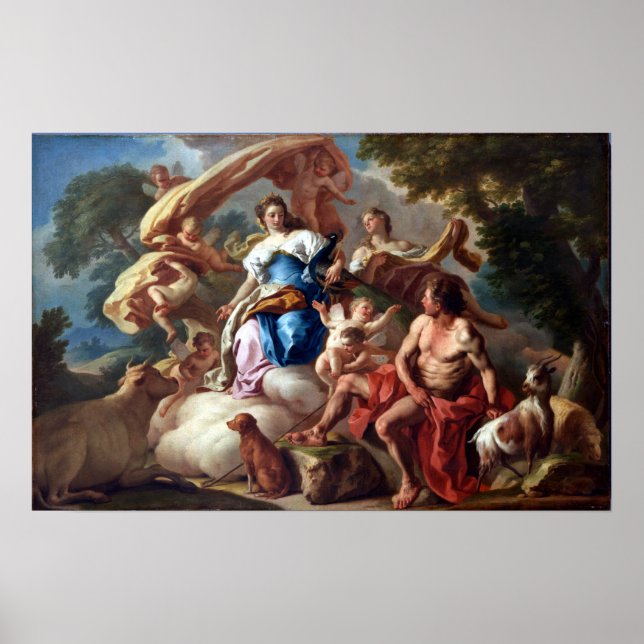 Affiche Francesco de Mura Juno (Héra) engage Io à Argus (Devant)