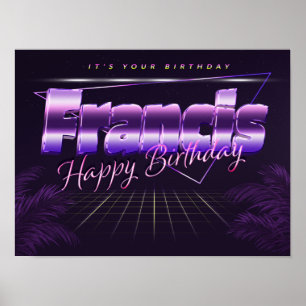 Affiche Francis Nom Prénom de l'anniversaire de l'affiche