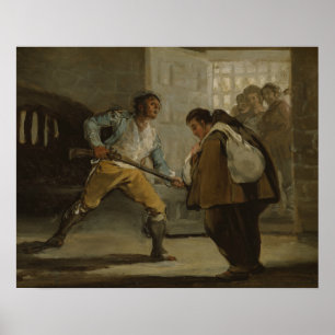 Affiche Francisco Goya - El Maragato menace le frère Pedro
