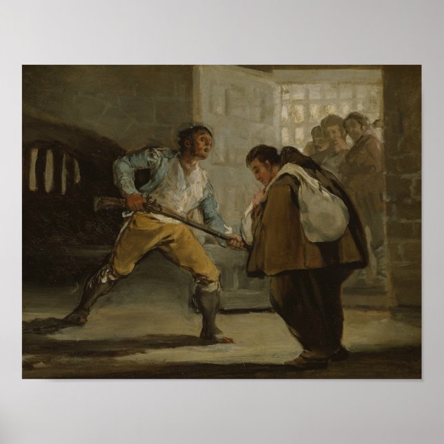 Affiche Francisco Goya - El Maragato Threatens Friar Pedro (Devant)