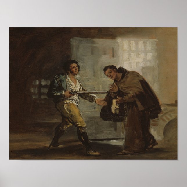 Affiche Francisco Goya - Friar Pedro Offers Shoes (Devant)