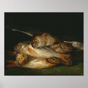 Affiche Francisco Goya - La vie morte avec Golden Bream