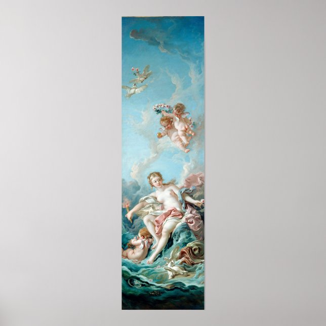 Affiche François Boucher Venus sur les vagues (Devant)