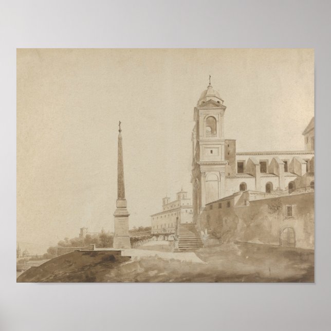 Affiche François Marius Granet - L'église de la Trinita (Devant)