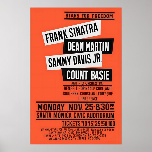 Affiche Frank Sinatra - Dean Martin - Sammy Davis, Jr (Devant)