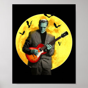 Affiche Frankenguitar Joue à la guitare électrique Hallowe