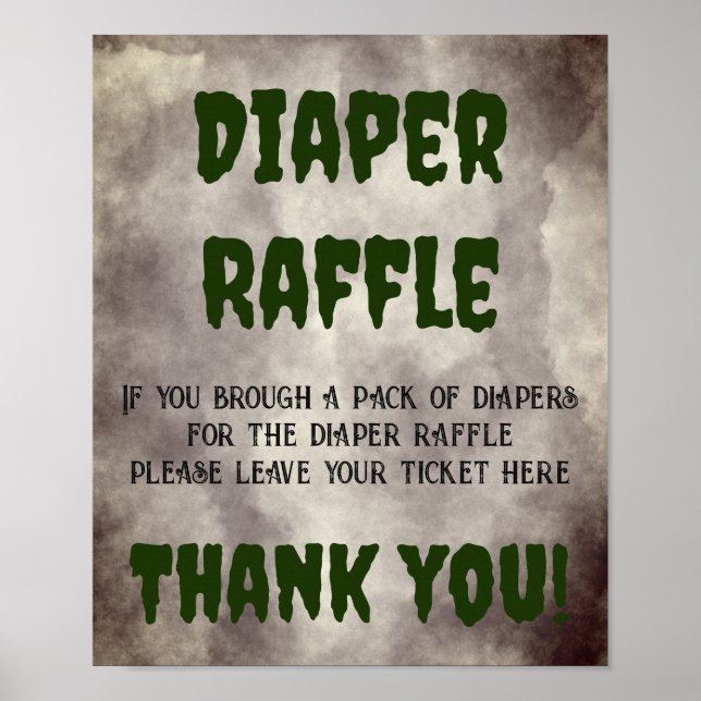 Affiche Frankenstein Diaper Raffle (Devant)
