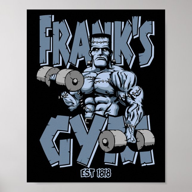 Affiche Frankenstein Gym Funny Bodybuilding Fitness Workou (Devant)