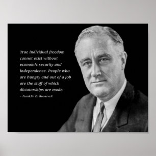 Affiche Franklin D. L'avertissement de Roosevelt sur la di