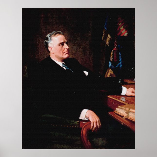 Affiche FRANKLIN D. ROOSEVELT par Frank O. Salisbury (Devant)