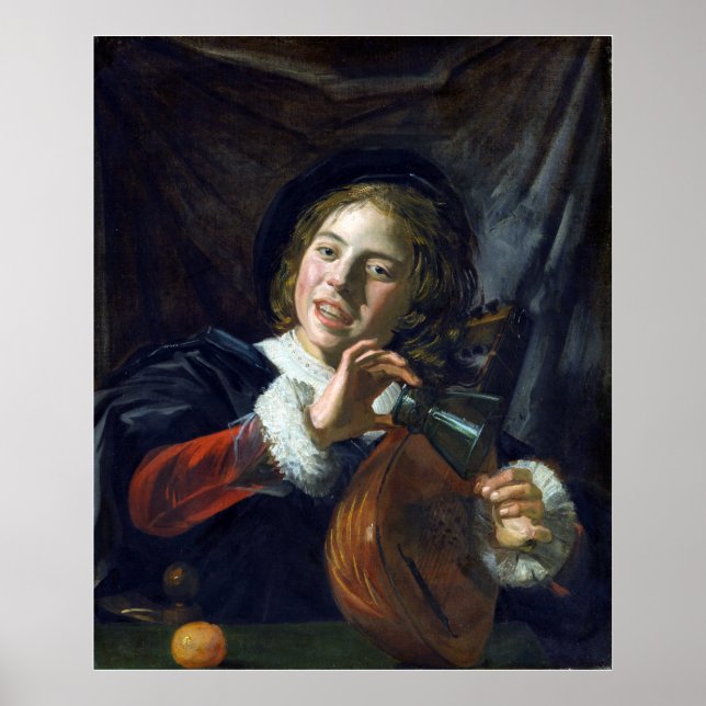 Affiche Frans Hals Boy a une traînée (Devant)
