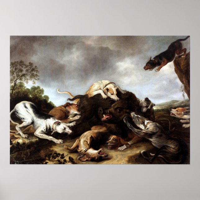 Affiche Frans Snyders La Chasse Au Sanglier (Devant)