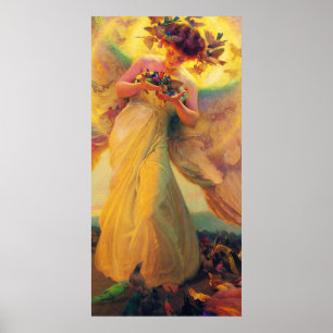 Affiche Franz Dvorak - Ange des oiseaux - 1910