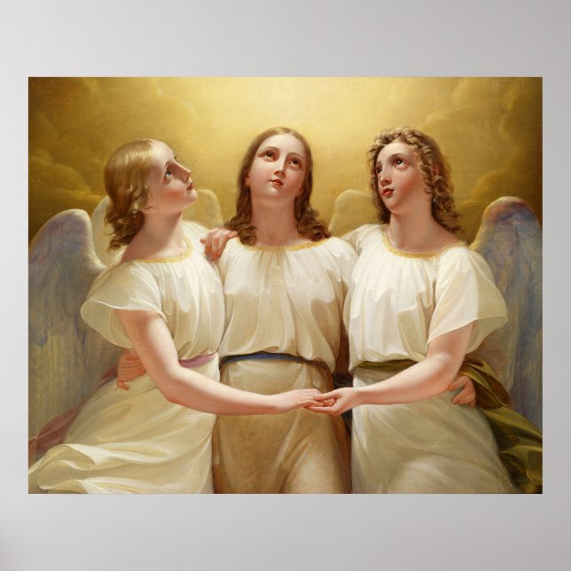 Affiche Franz Kadik - Trois Anges - 1822 - Peinture (Devant)