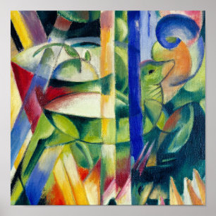 Affiche Franz Marc Célèbre peinture Petites chèvres de mon