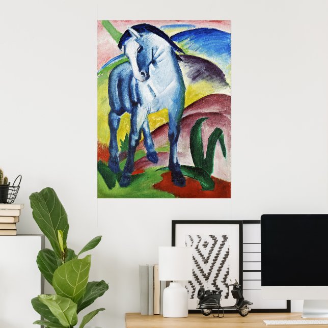 Affiche Franz Marc Cheval bleu moderne I Art expressionnis (Bureau à domicile)
