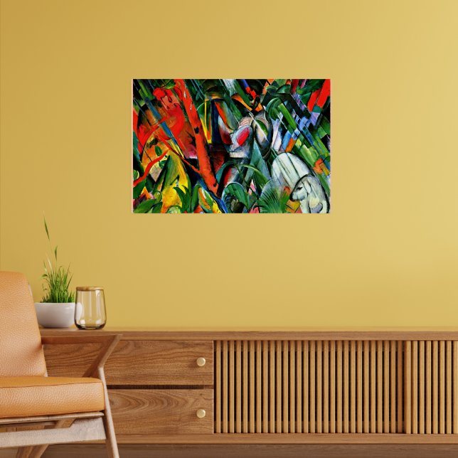 Affiche Franz Marc - Dans la pluie - 1912 (Salon 2)