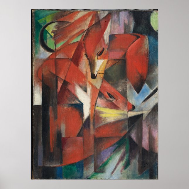 Affiche Franz Marc - Foxes, 1913 (Devant)