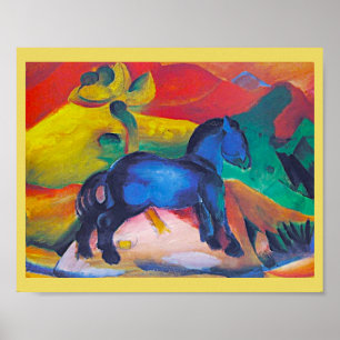 Affiche Franz Marc, Le Bleu Poney, Art