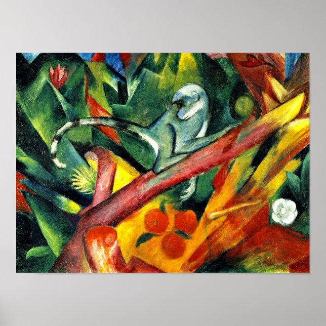 Affiche Franz Marc - Le Petit Singe (Devant)