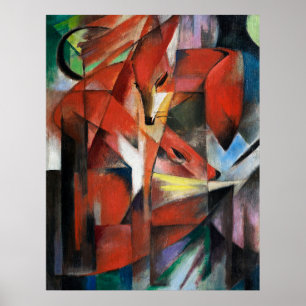 Affiche Franz Marc   Les renards (1913)