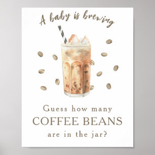 Affiche Frappe Café - Combien de grains de café