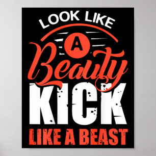 Affiche Frappe Comme Une Bête, T Shirt De Kickboxing, T Sh
