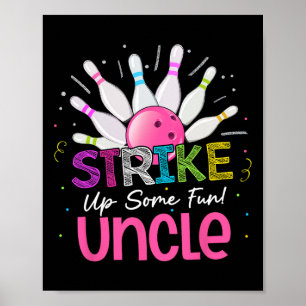 Affiche Frappe Un Oncle Amusant Du Bol Fille Anniversaire