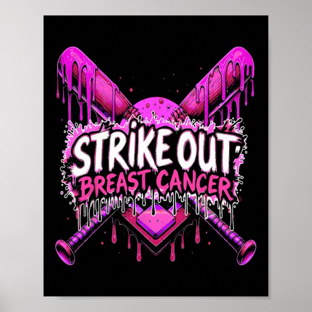 Affiche Frapper le cancer du sein Vendre Plaque Accueil Dr (Devant)