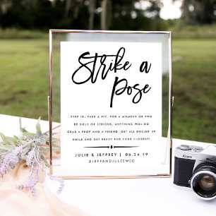 Affiche Frappez une Pose Photomaton de Mariage