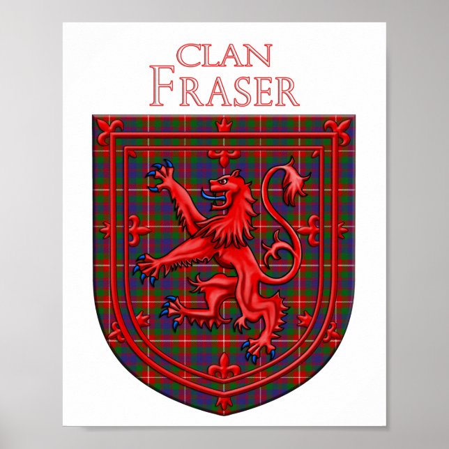 Affiche Fraser de Lovat Tartan Scottish Plaid (Devant)