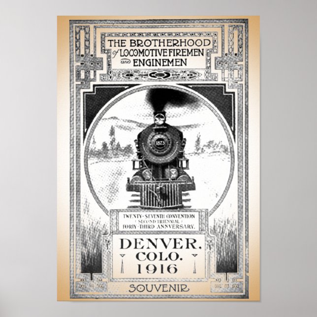 Affiche Fraternité des pompiers et des ingénieurs de locom (Devant)