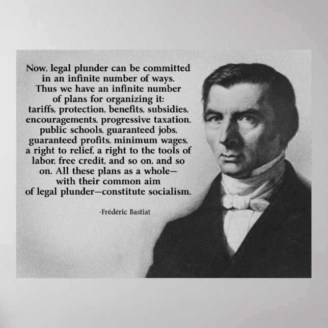Affiche Frederic Bastiat Légal Plunder (Devant)