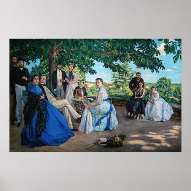Affiche Frédéric Bazille - La Réunion Familiale (Devant)