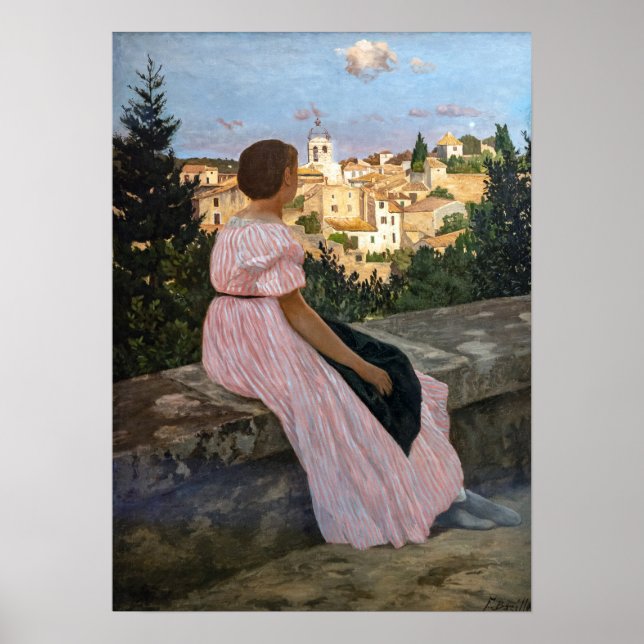 Affiche Frederic Bazille - La robe rose (Devant)