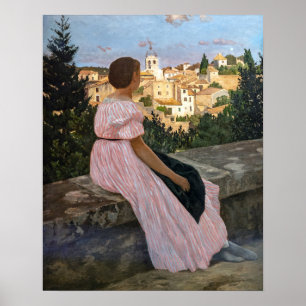 Affiche Frédéric Bazille - La Robe Rose