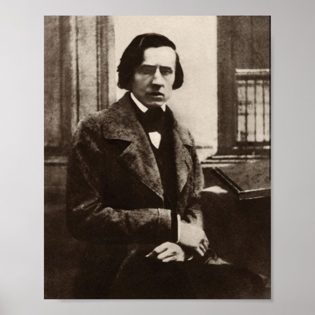 Affiche Frédéric Chopin Polonais Compositeur Portrait (Devant)